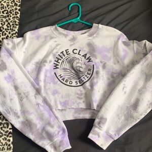 White Claw Tie-Dye Cropped Sweatshirt
